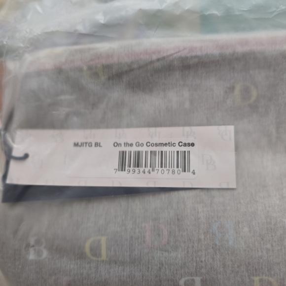 Dooney & Bourke Black Multicolor Logo Pouch, cosmetic bag, case NWT - Picture 4 of 5